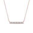 ROSE GOLD DIAMOND BAR NECKLACE - DIAMOND NECKLACES - NECKLACES