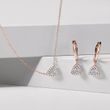 TRILLION CUT DIAMOND NECKLACE IN ROSE GOLD - DIAMOND NECKLACES - NECKLACES
