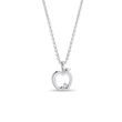 APPLE NECKLACE IN 14K WHITE GOLD - DIAMOND NECKLACES - NECKLACES