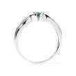 WHITE GOLD RING WITH A GREEN EMERALD - EMERALD RINGS - RINGS