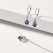 AMETHYST AND DIAMOND WHITE GOLD NECKLACE - AMETHYST NECKLACES - NECKLACES