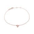 BRACELET EN OR ROSE AVEC BRELOQUE EN FORME DE CŒUR - BRACELETS EN OR ROSE - BRACELETS