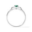 WHITE GOLD RING WITH EMERALD AND BRILLIANTS - EMERALD RINGS - RINGS