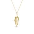 LARGE LEAF NECKLACE IN YELLOW GOLD - SEASONS COLLECTION - KLENOTA COLLECTIONS