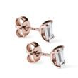 MOISSANITE EARRING AND NECKLACE SET MADE OF ROSE GOLD - JEWELRY SETS - FINE JEWELRY