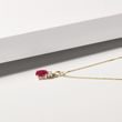 RUBY AND DIAMOND YELLOW GOLD NECKLACE - RUBY NECKLACES - NECKLACES