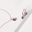 AMETHYST AND DIAMOND ROSE GOLD JEWELRY SET - JEWELRY SETS - FINE JEWELRY