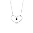NECKLACE WITH BLACK DIAMOND IN WHITE GOLD - DIAMOND NECKLACES - NECKLACES