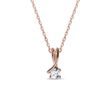 DOUBLE RIBBON DIAMOND NECKLACE IN ROSE GOLD - DIAMOND NECKLACES - NECKLACES