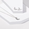 CRESCENT-SHAPED PENDANT IN WHITE GOLD - WHITE GOLD NECKLACES - NECKLACES