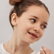 SHARMROCK DIAMOND PENDANT EARRINGS IN YELLOW GOLD - CHILDREN'S EARRINGS - EARRINGS