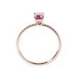 TOURMALINE RING WITH DIAMONDS IN ROSE GOLD - TOURMALINE RINGS - RINGS