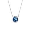 NECKLACE WITH TOPAZ IN 14K WHITE GOLD - TOPAZ NECKLACES - NECKLACES