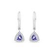DIAMOND EARRINGS IN WHITE GOLD WITH TANZANITE - TANZANITE EARRINGS - EARRINGS