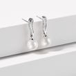 EARRINGS WITH DIAMONDS AND PEARLS AKOYA IN WHITE GOLD - PEARL EARRINGS - PEARL JEWELRY