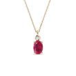 COLLIER EN OR AVEC RUBIS ET DIAMANT SERTI CLOS - COLLIERS AVEC RUBIS - COLLIERS