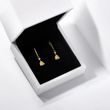 BOUCLES D'OREILLES EN OR AVEC CITRINES ET DIAMANTS - BOUCLES D'OREILLES EN CITRINE - BOUCLES D'OREILLES