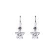 BOUCLES D'OREILLES ÉTOILES EN OR BLANC AVEC DIAMANTS - BOUCLES D'OREILLES POUR ENFANTS - BOUCLES D'OREILLES