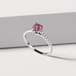 TOURMALINE AND DIAMOND ENGAGEMENT RING - TOURMALINE RINGS - RINGS