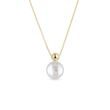 NECKLACE WITH PEARL IN YELLOW GOLD - PEARL PENDANTS - PEARL JEWELRY