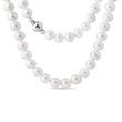 ELEGANT PEARL NECKLACE WITH WHITE GOLD CLASP - PEARL NECKLACES - PEARL JEWELRY