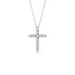 DIAMOND CROSS NECKLACE IN WHITE GOLD - DIAMOND NECKLACES - NECKLACES