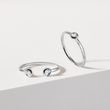 BEZEL RING WITH BRILLIANT IN WHITE GOLD - BRILLIANT CUT DIAMOND ENGAGEMENT RINGS - ENGAGEMENT RINGS