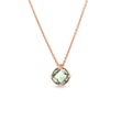 NECKLACE WITH GREEN AMETHYST IN ROSE GOLD - AMETHYST NECKLACES - NECKLACES