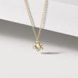 SNOWFLAKE DIAMOND NECKLACE IN 14K YELLOW GOLD - DIAMOND NECKLACES - NECKLACES