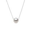 WHITE GOLD NECKLACE WITH AKOYA PEARL - PEARL PENDANTS - PEARL JEWELRY