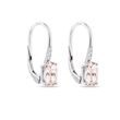 WHITE GOLD EARRINGS WITH DIAMONDS AND MORGANITE - MORGANITE EARRINGS - EARRINGS