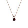 RED GARNET NECKLACE IN ROSE GOLD - GARNET NECKLACES - NECKLACES