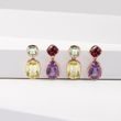 AMETHYST OHRRINGE MIT ZITRONENQUARZ - OHRRINGE AMETHYST - OHRRINGE