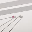 NECKLACE WITH PINK TOURMALINE IN WHITE GOLD - TOURMALINE NECKLACES - NECKLACES