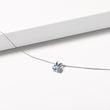 ROUND TOPAZ NECKLACE IN WHITE GOLD - TOPAZ NECKLACES - NECKLACES