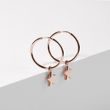 HOOP EARRINGS WITH STARS IN ROSE GOLD - ROSE GOLD EARRINGS - EARRINGS