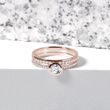 BEZEL-SET DIAMOND ENGAGEMENT RING IN ROSE GOLD - DIAMOND ENGAGEMENT RINGS - ENGAGEMENT RINGS