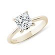 LAB GROWN PRINCESS DIAMOND GOLD RING - RINGS WITH LAB-GROWN DIAMONDS - ENGAGEMENT RINGS