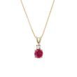 RUBY AND DIAMOND NECKLACE IN YELLOW GOLD - RUBY NECKLACES - NECKLACES