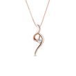 ELEGANT ROSE GOLD NECKLACE WITH A DIAMOND - DIAMOND NECKLACES - NECKLACES