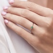 RING WITH EMERALD IN WHITE GOLD - EMERALD RINGS - RINGS