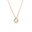 COLLIER EN OR ROSE AVEC QUARTZ CITRON - COLLIERS AVEC GEMMES - COLLIERS