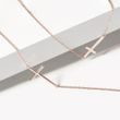 CROSS NECKLACE IN ROSE GOLD - ROSE GOLD NECKLACES - NECKLACES