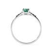EMERALD AND DIAMOND RING IN WHITE GOLD - EMERALD RINGS - RINGS