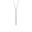 VERTICAL DIAMOND BAR NECKLACE IN WHITE GOLD - DIAMOND NECKLACES - NECKLACES