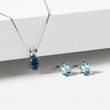 SAPPHIRE NECKLACE IN WHITE GOLD - SAPPHIRE NECKLACES - NECKLACES