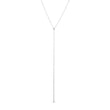 NECKLACE WITH BEZEL DIAMOND IN WHITE GOLD - DIAMOND NECKLACES - NECKLACES
