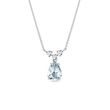 SKY TOPAZ AND DIAMOND NECKLACE IN WHITE GOLD - TOPAZ NECKLACES - NECKLACES