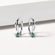 EMERALD RIBBON EARRINGS IN WHITE GOLD - EMERALD EARRINGS - EARRINGS