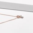 DOUBLE RIBBON DIAMOND NECKLACE IN ROSE GOLD - DIAMOND NECKLACES - NECKLACES